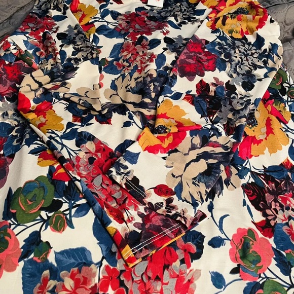 NWT Women XL Midi Dress Long Sleeve Multicolor Floral Whimsy Boho Wedding - Picture 5 of 6